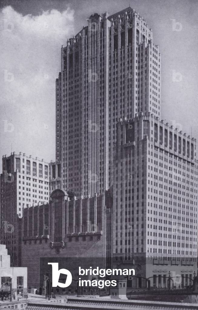 Chicago: The Civic Opera House (b/w photo)