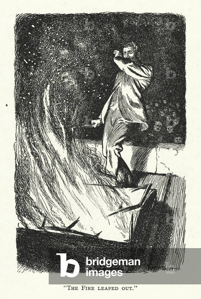 Illustration for The Woman in White by Wilkie Collins (litho)