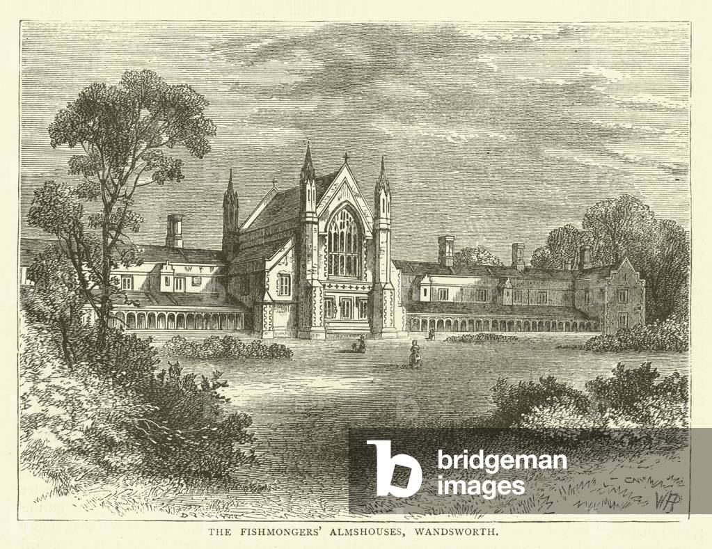 The Fishmongers' Almshouses, Wandsworth (engraving)