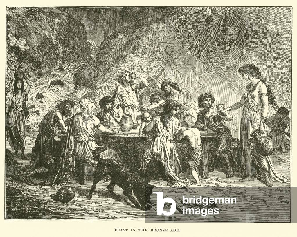 Feast in the Bronze Age (engraving)