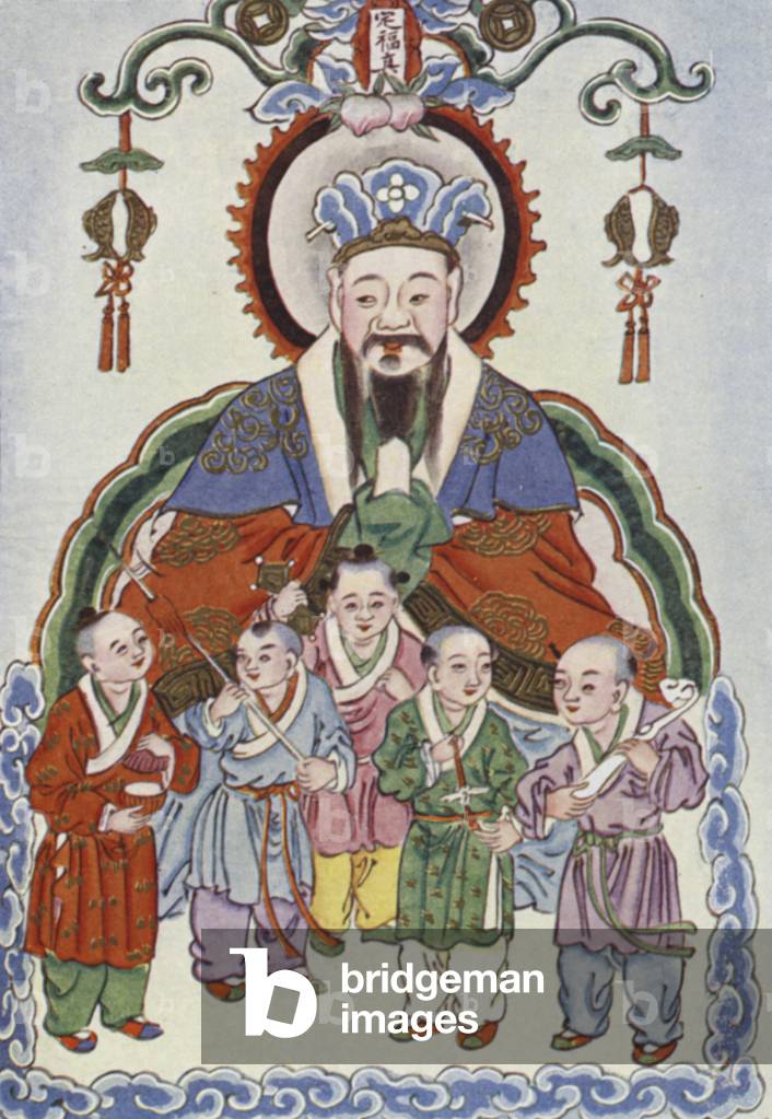 The Kitchen-God (colour litho)