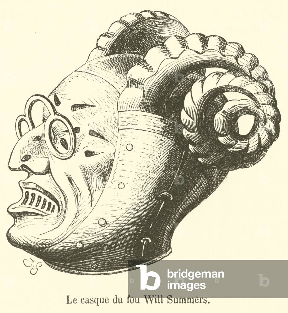 Le casque du fou Will Summers (engraving)