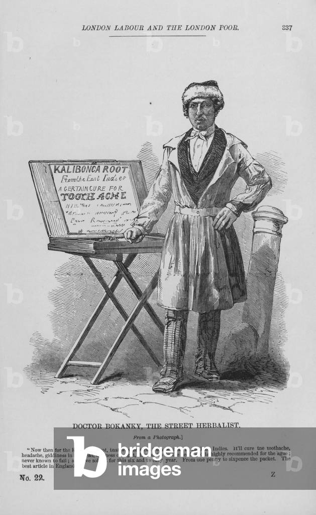 Doctor Bokanky, the Street Herbalist (engraving)