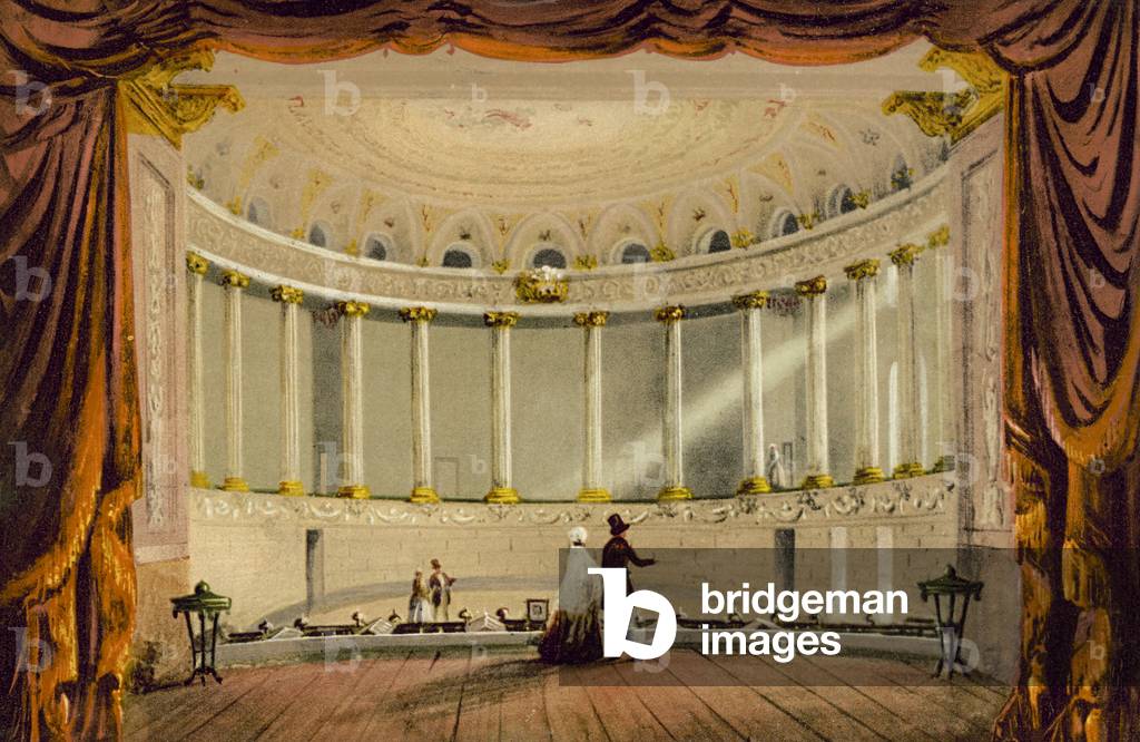 The theatre's interior (colour litho)