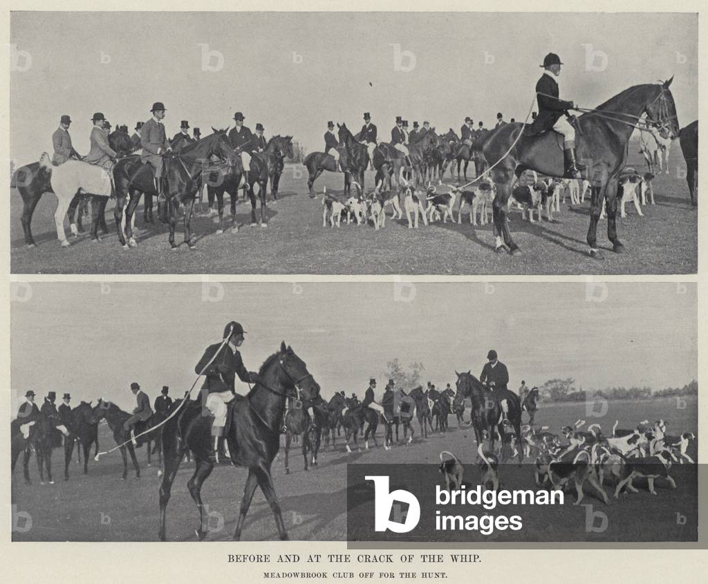 Before and at the Crack of the Whip (b/w photo)