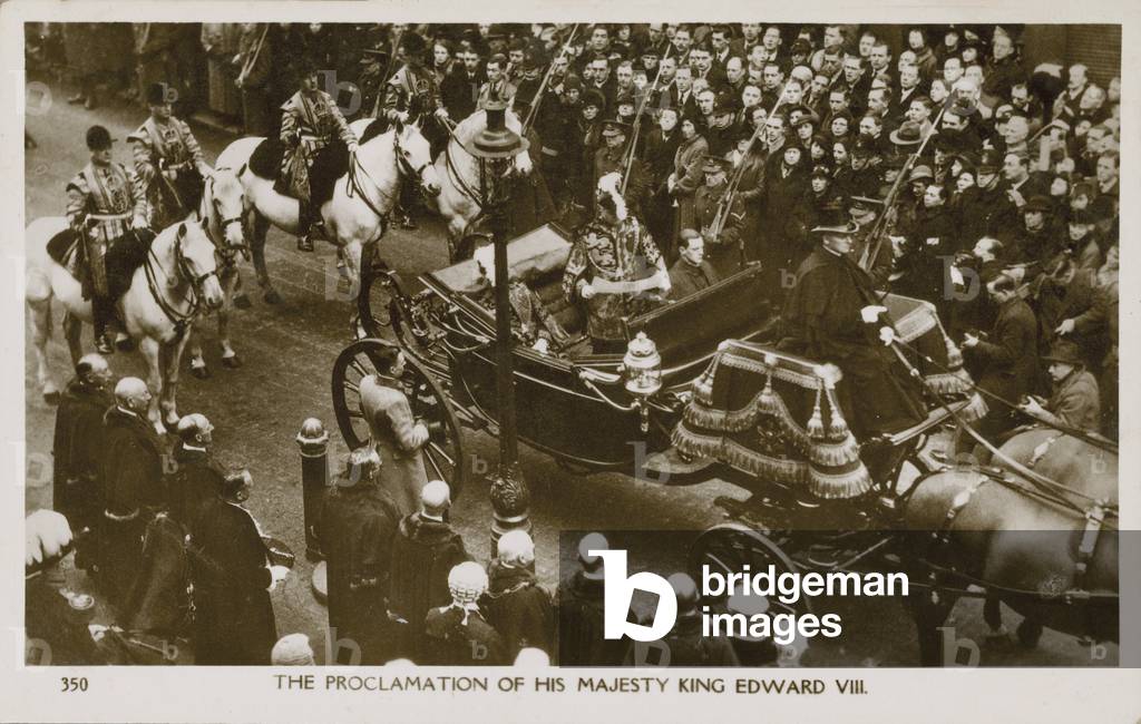The proclamation of King Edward VIII (b/w photo)
