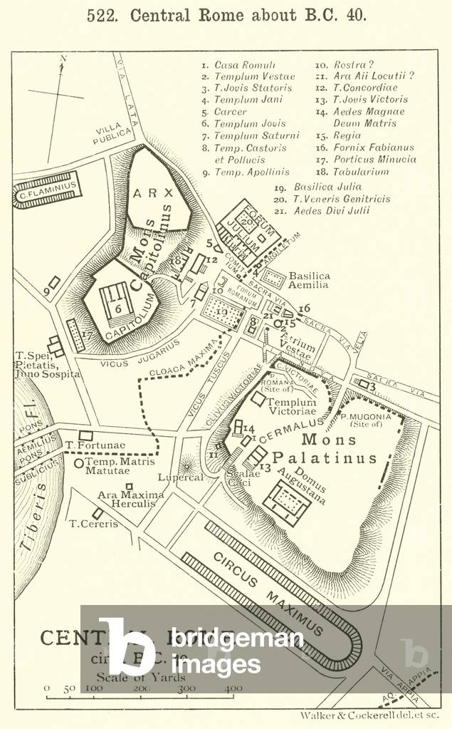 Central Rome about BC 40 (engraving)