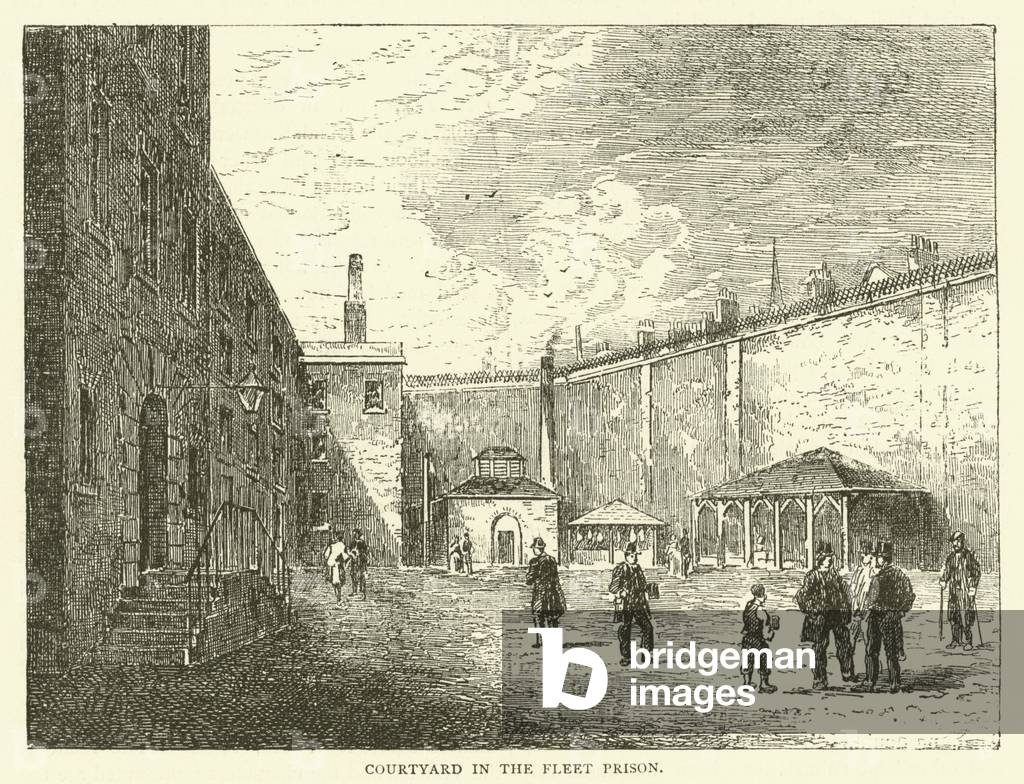 Courtyard in the Fleet Prison (engraving)