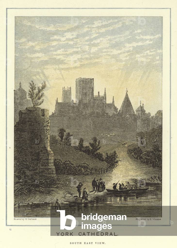 York Cathedral, south east view (colour litho)