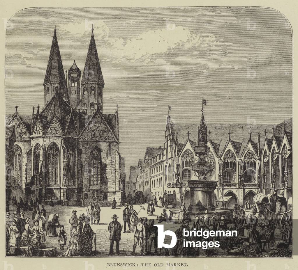 Brunswick, The Old Market (engraving)