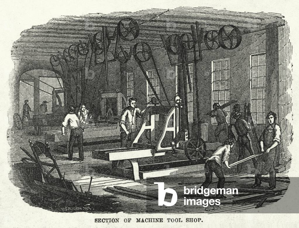 Section of Machine Tool Shop (engraving)