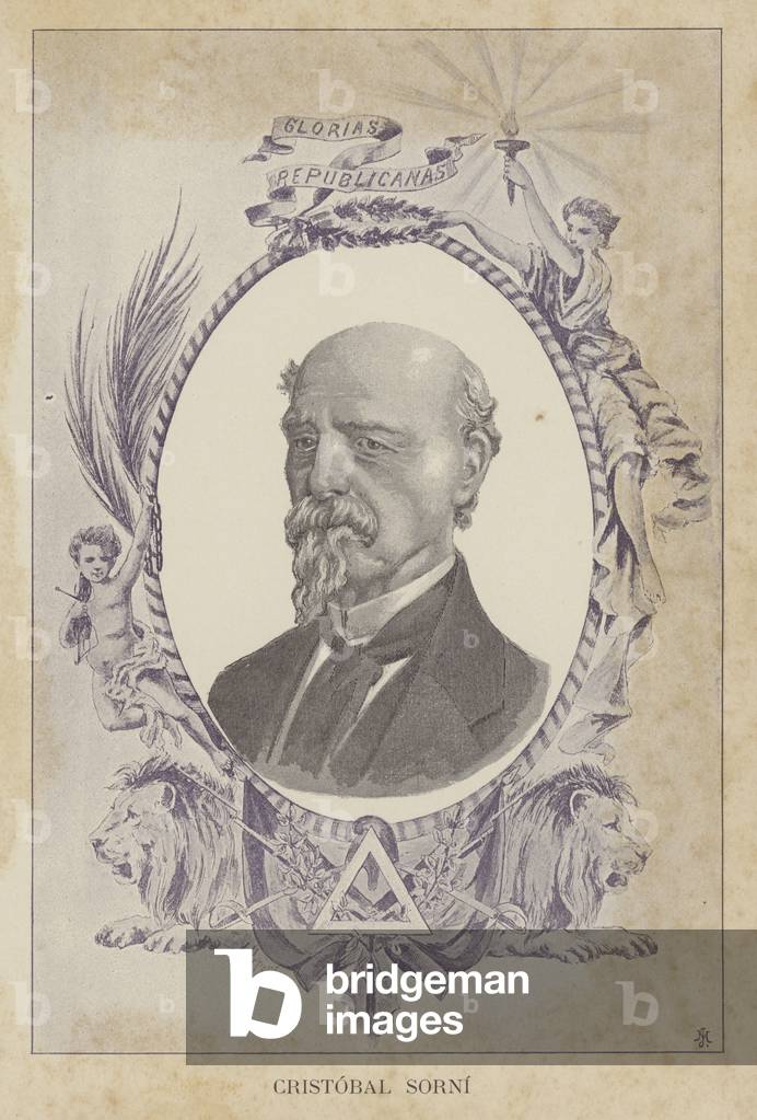 Jose Cristobal Sorni, Spanish politician (litho)