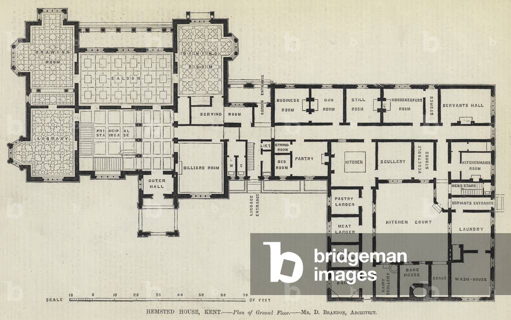 Hemsted House, Kent (engraving)