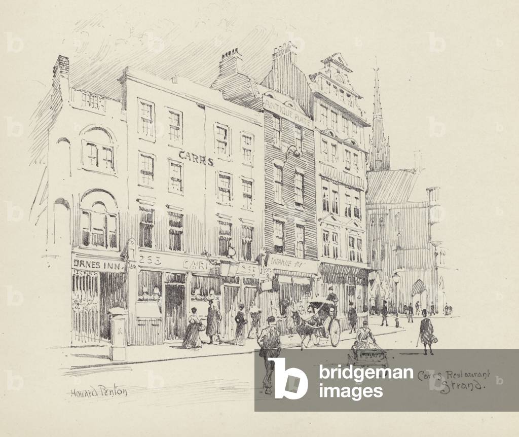 Carr's Restaurant, Strand (litho)