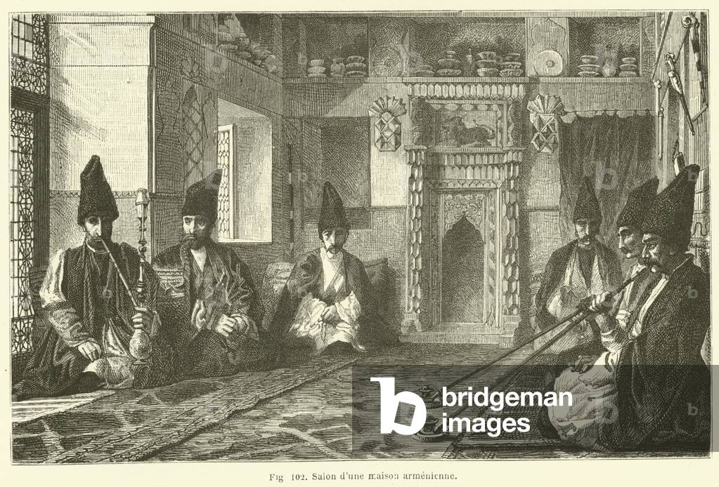 Salon d'une maison armenienne (engraving)
