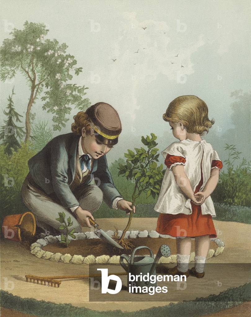 The Little Florist (chromolitho)
