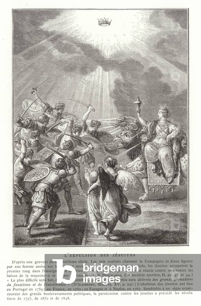 The expulsion of the Jesuits, 18th Century (engraving)