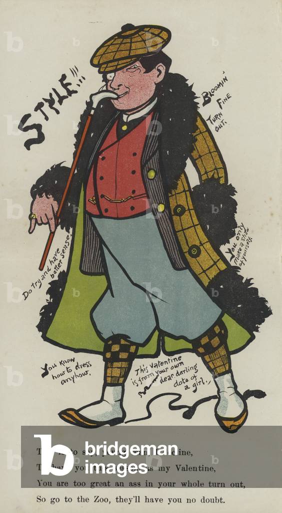 Stylish young man (colour litho)