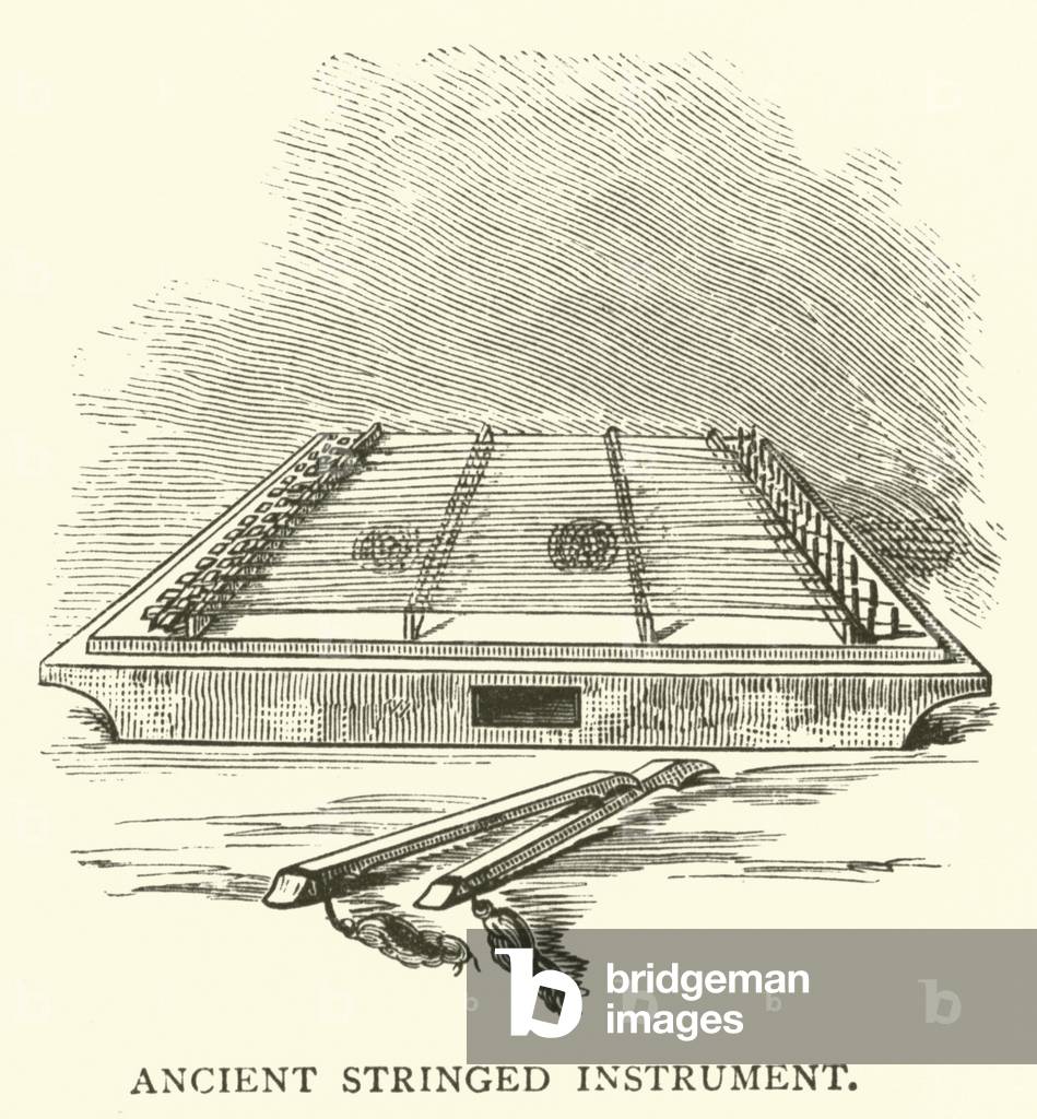 Ancient stringed Instrument (engraving)