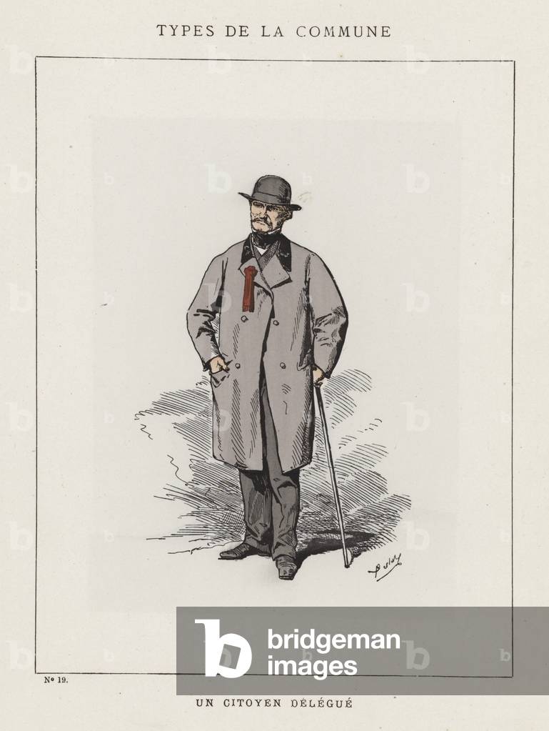 Un Citoyen Delegue (coloured engraving)