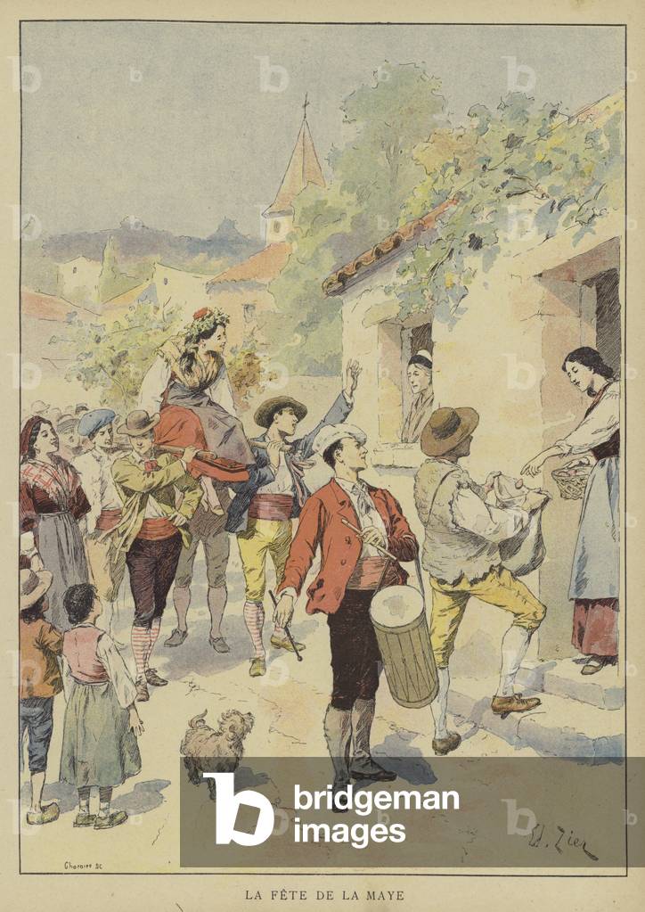 La Fete De La Maye (colour litho)