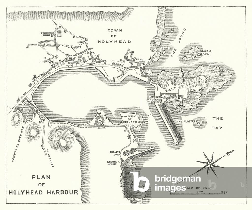 Plan of Holyhead Harbour (engraving)