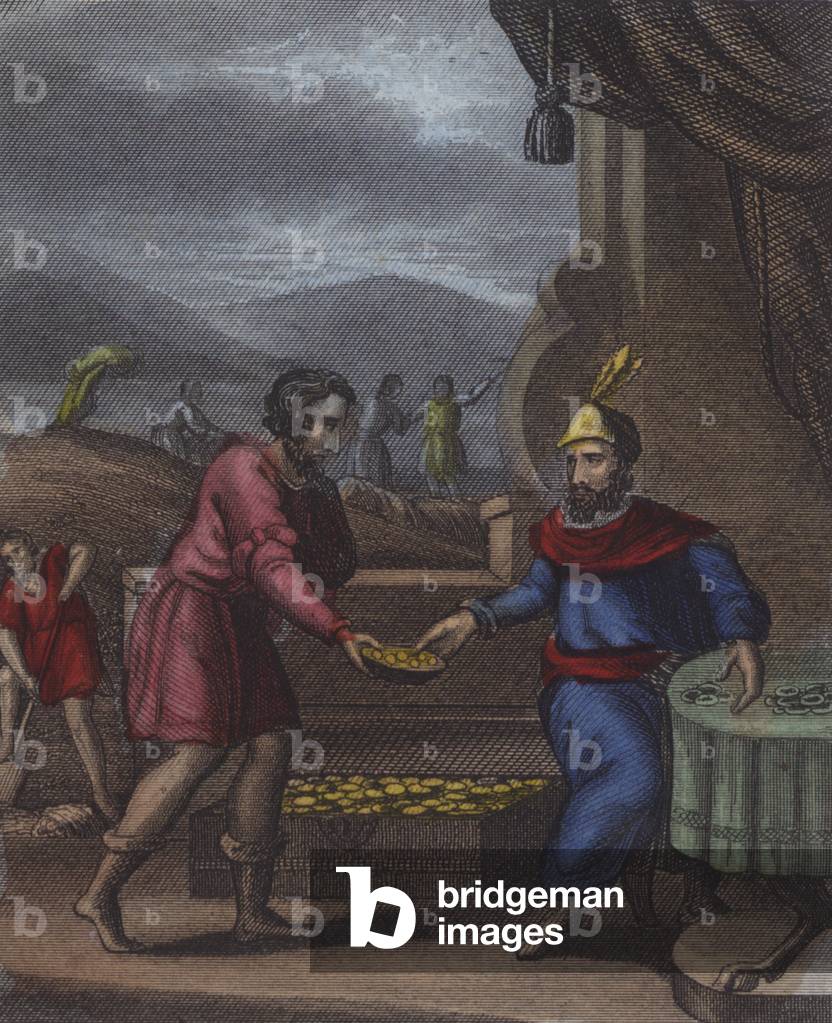 Illustration for Scripture History for the Improvement of Youth, c.1850 (coloured engraving)