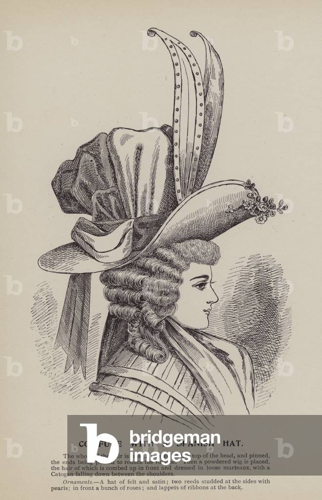Coiffure with a Spanish Hat (engraving)