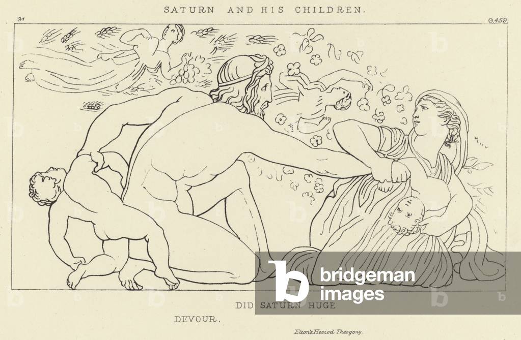 Saturn and his Children (engraving)