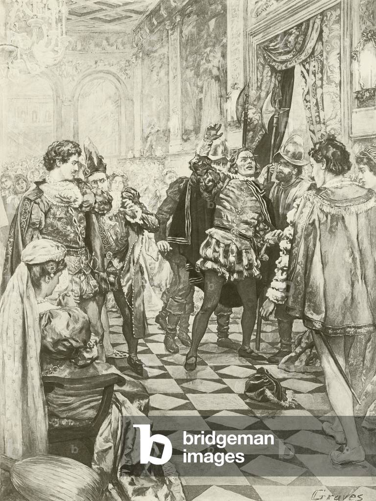 Rigoletto, Act I scene i (gravure)