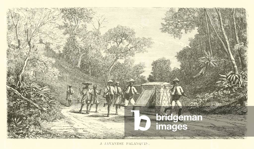 A Javanese Palanquin (engraving)