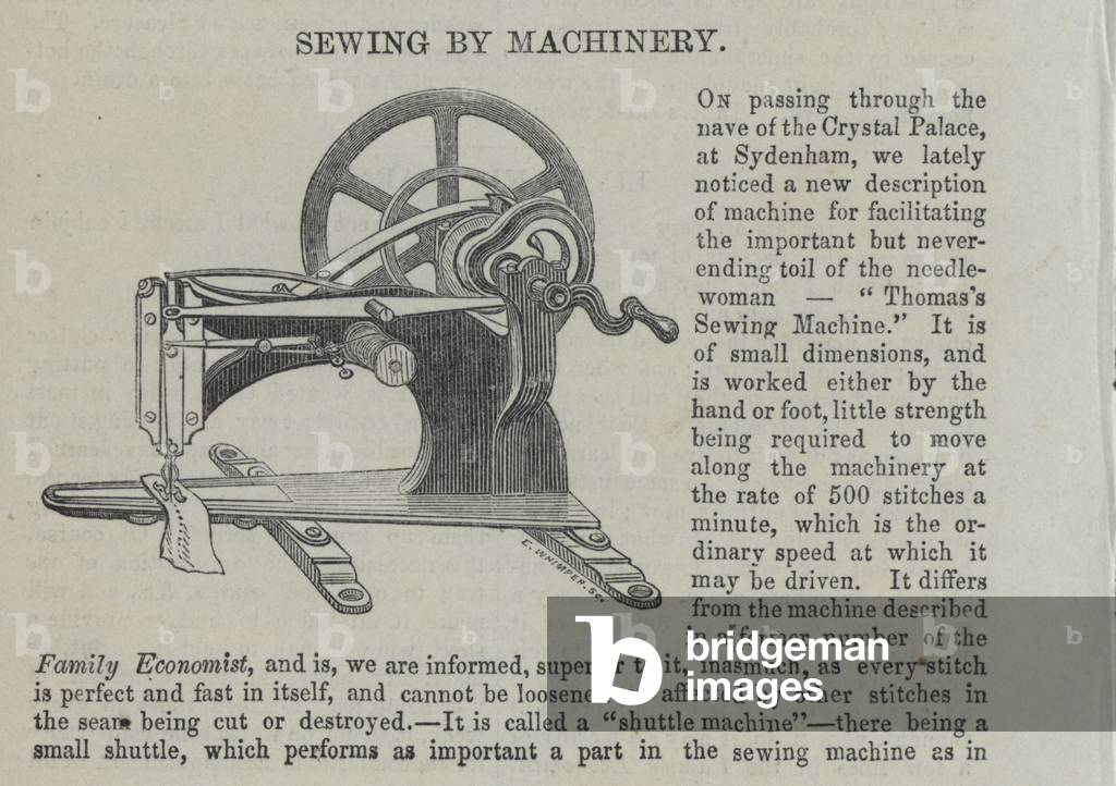Thomass Sewing Machine (engraving)
