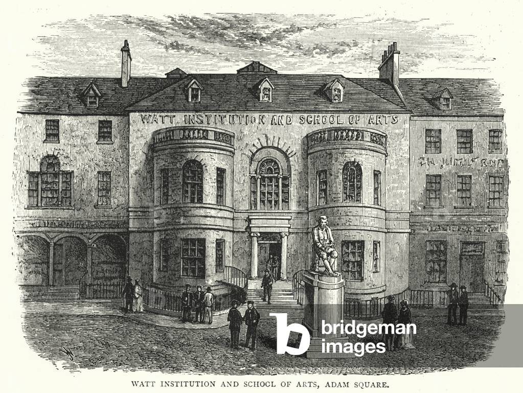Watt Institution and School of Arts, Adam Square (engraving)
