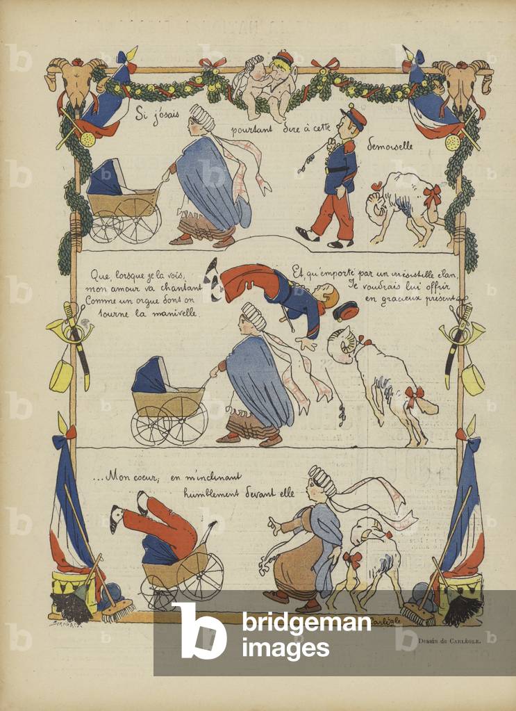 Illustration for Le Rire (colour litho)