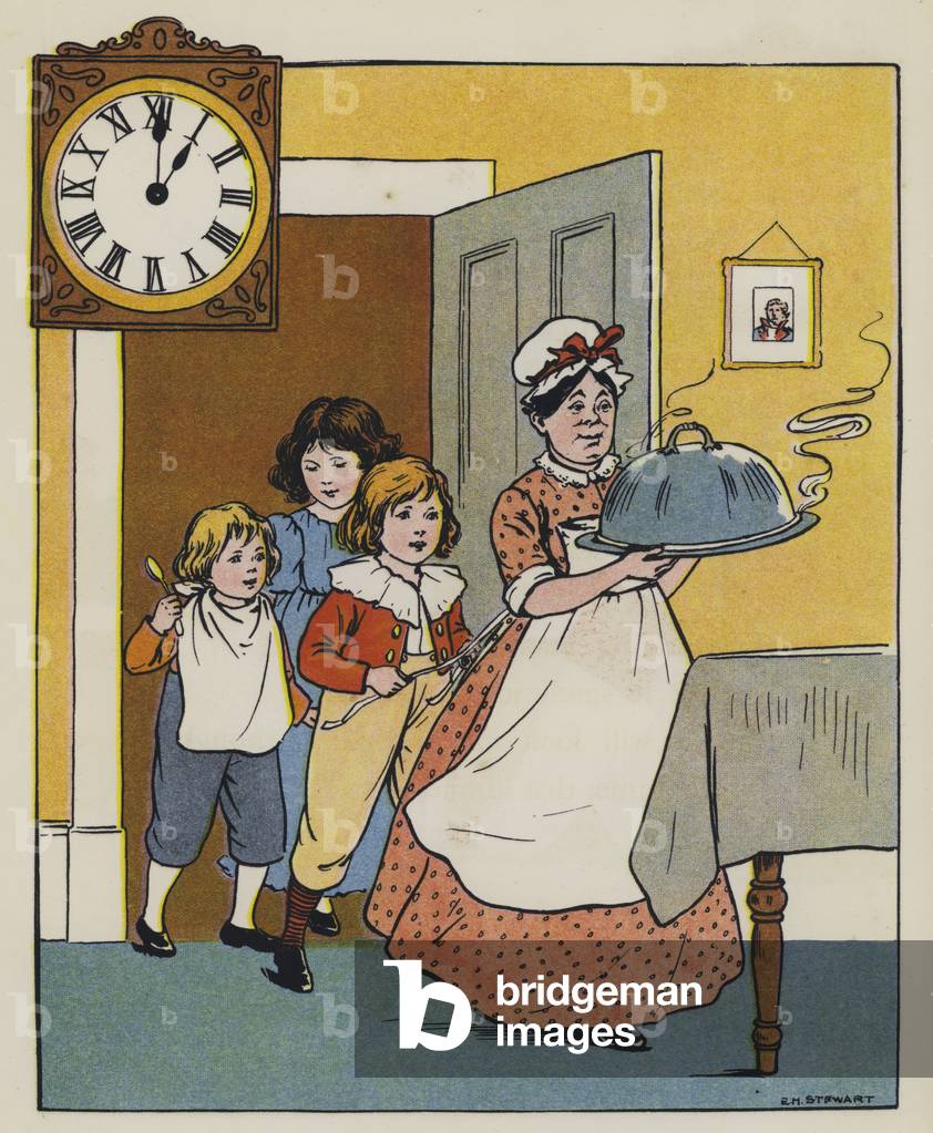 Dinner time (colour litho)