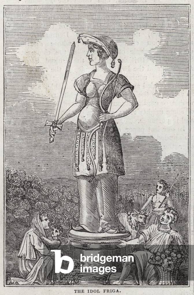 Idols of the Saxons, the idol Friga (engraving)