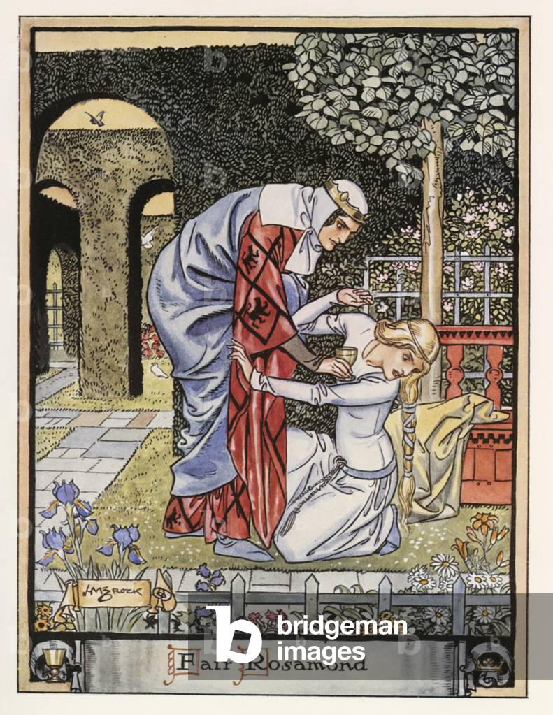 Fair Rosamond (colour litho)