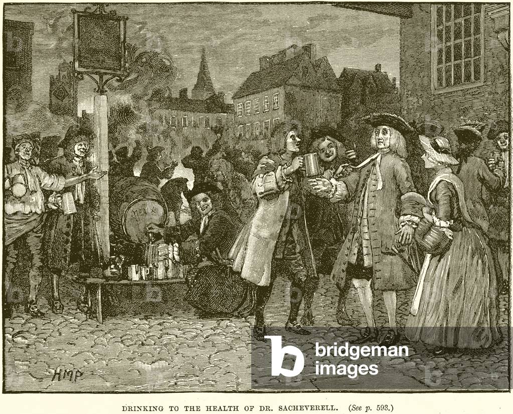 Drinking to the Health of Dr. Sacheverell (engraving)