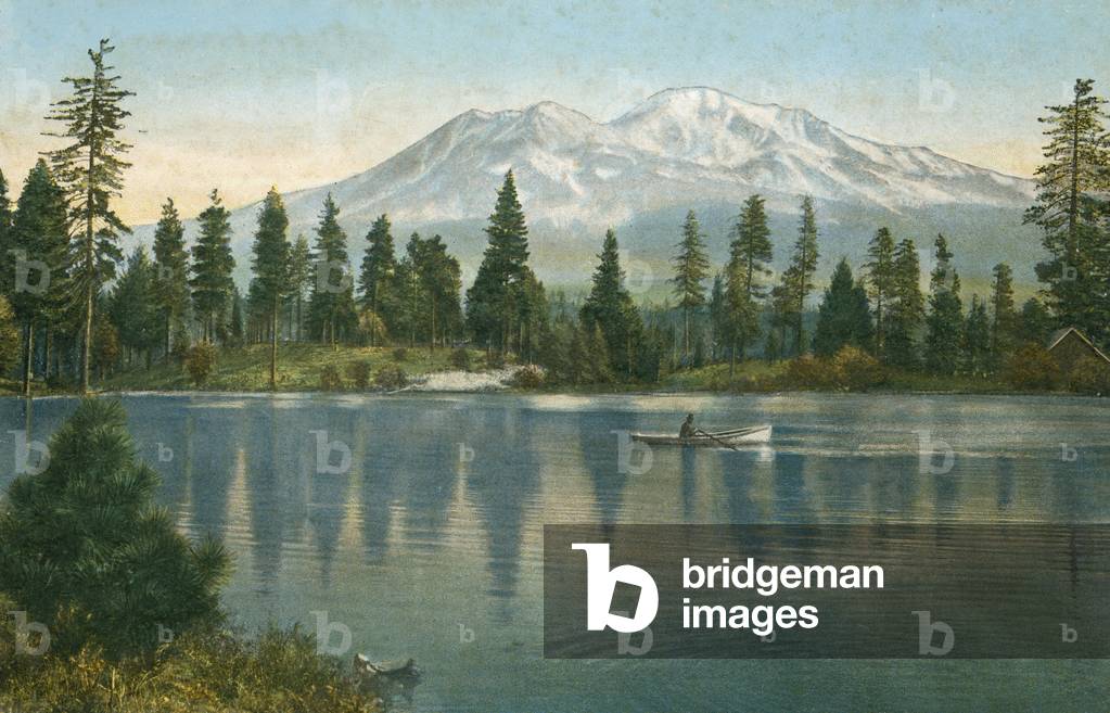 Mount Shasta, from Reservoir Lake (photo)