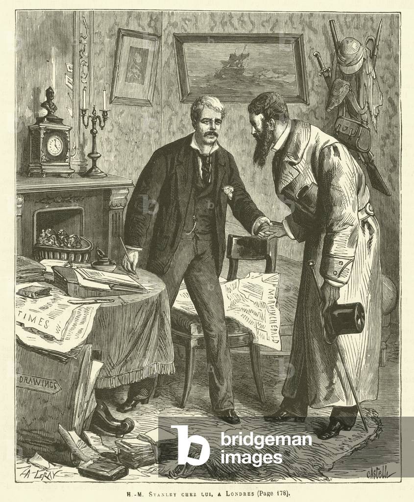 H M Stanley Chez Lui, A Londres (engraving)