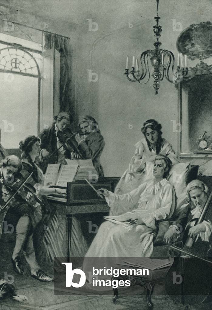 Mozarts death (litho)