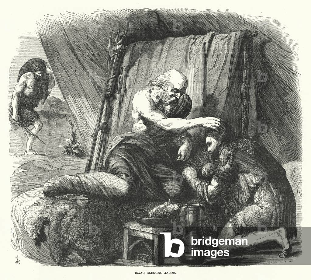 Isaac blessing Jacob (engraving)