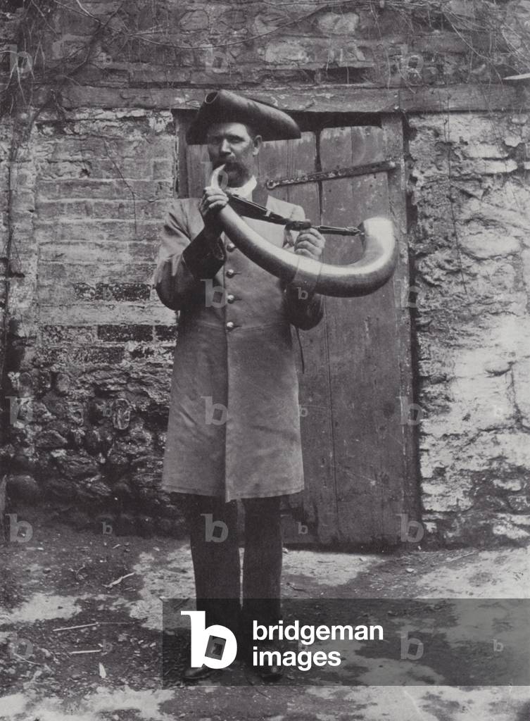 The Horn Blower, Ripon (b/w photo)