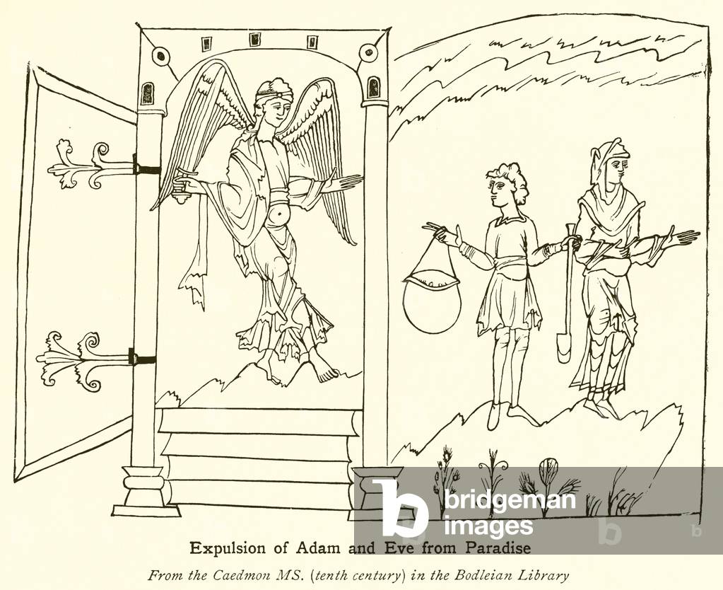 Expulsion of Adam and Eve from Paradise (engraving)