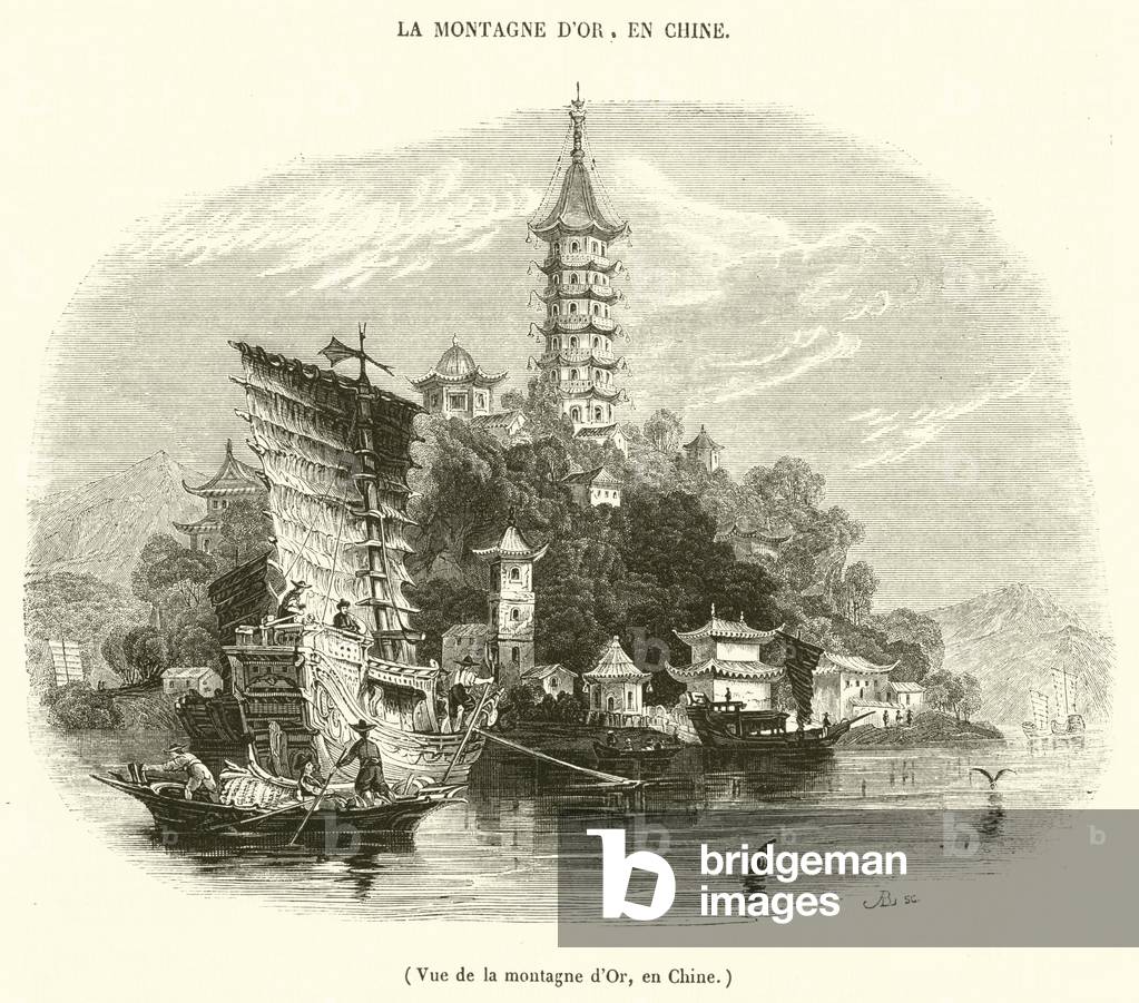 Vue de la montagne d'Or, en Chine (engraving)