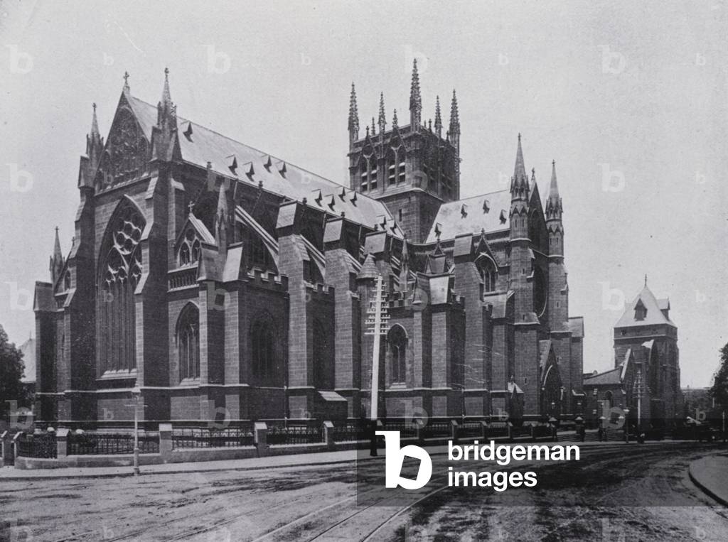 Sydney, NSW: St Mary's Cathedral (b/w photo)