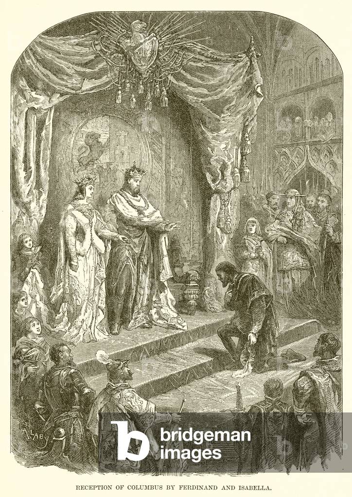 Reception of Columbus by Ferdinand and Isabella (engraving)
