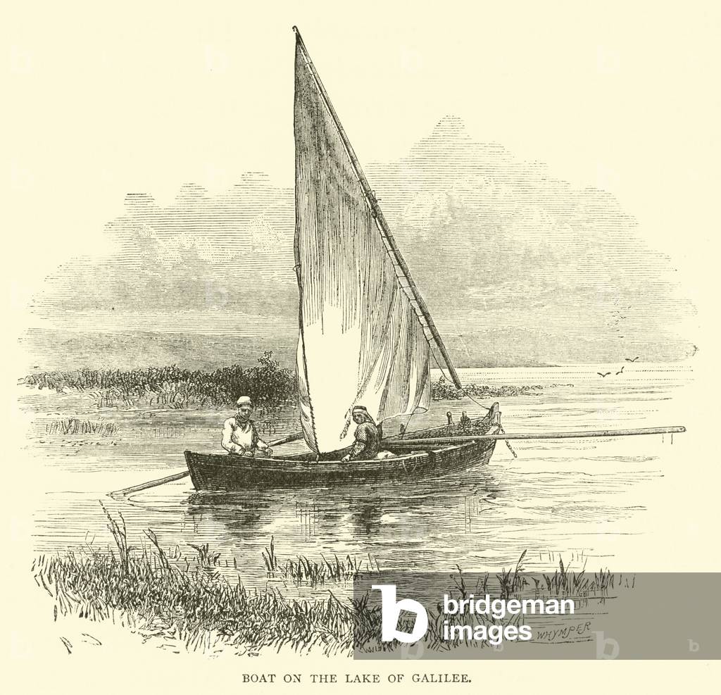 Boat on the Lake of Galilee (engraving)