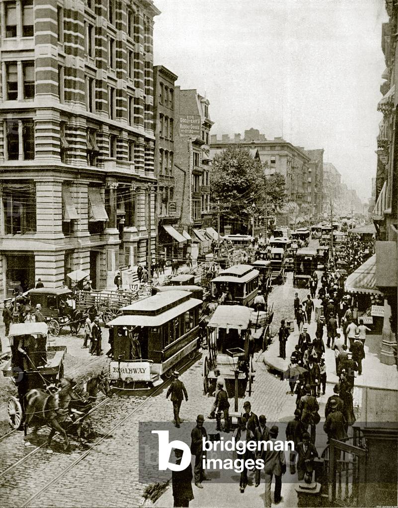 Broadway, New York (b/w photo)