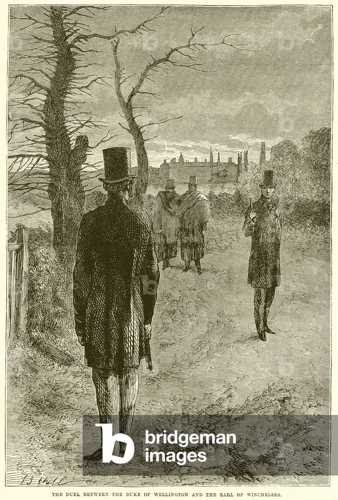 The Duel between the Duke of Wellington and the Earl of Winchelsea (engraving)